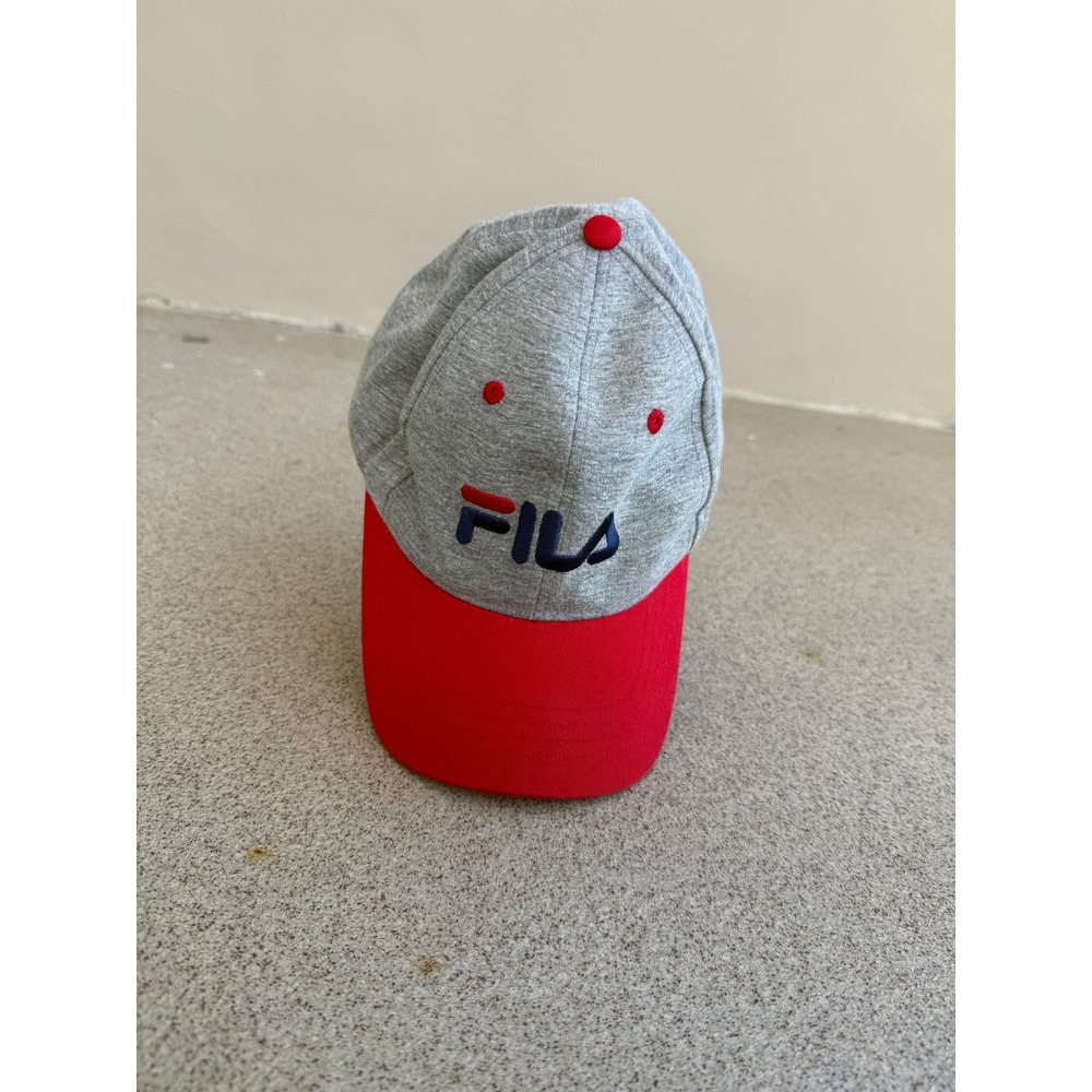 Fila Snapback OSFM Mens Hat - Grey/Red Embroidered Logo Baseball Cap